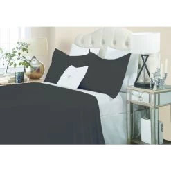 Super King Cotton Quilt Cover Set Charcoal 1500TC