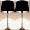 2x Designer Acrylic Table Lamps W/ Black Shades