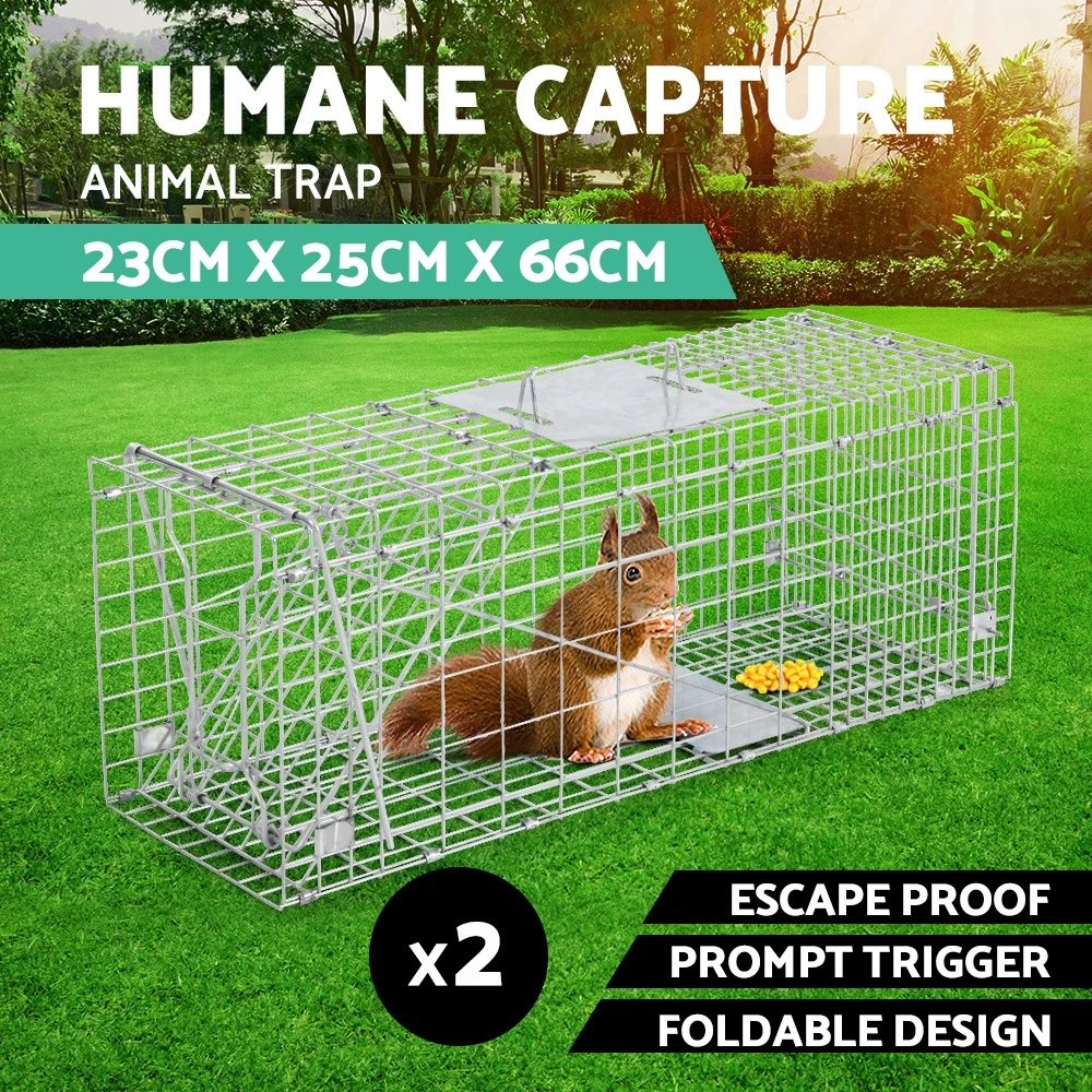 Gardeon 2x Animal Trap Humane Possum Cage Live Animal Safe Catch Rabbit Cat Hare Fox - Image 3