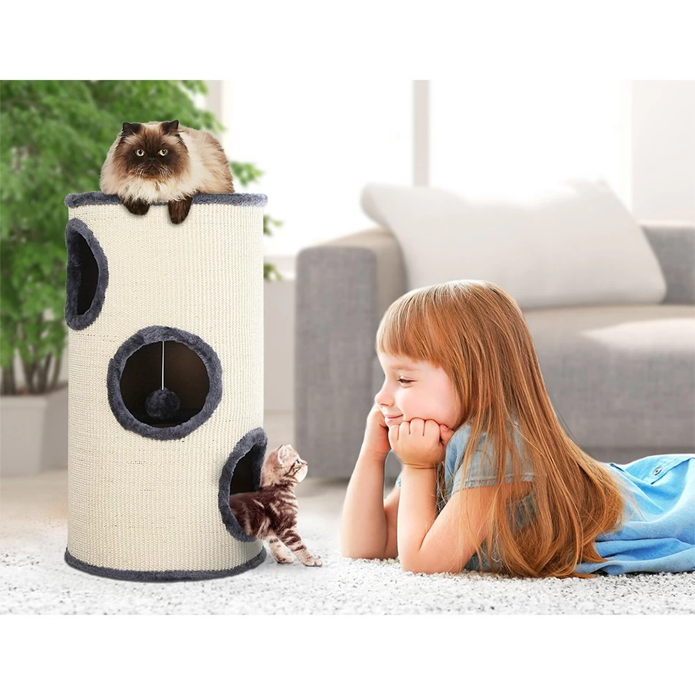 I.Pet Cat Tree Trees Scratching Post Scratcher Tower Condo House Furniture Wood 70cm - Image 7