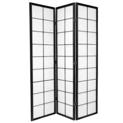 Zen Room Divider Screen Black 3 Panel