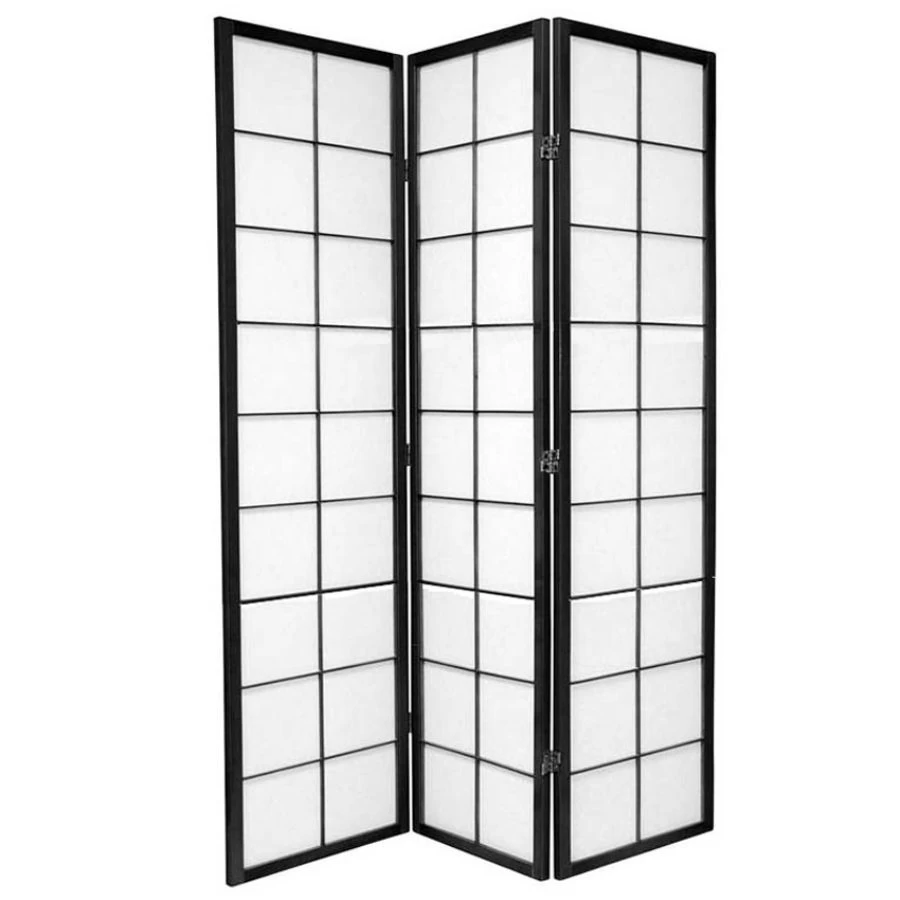 Zen Room Divider Screen Black 3 Panel