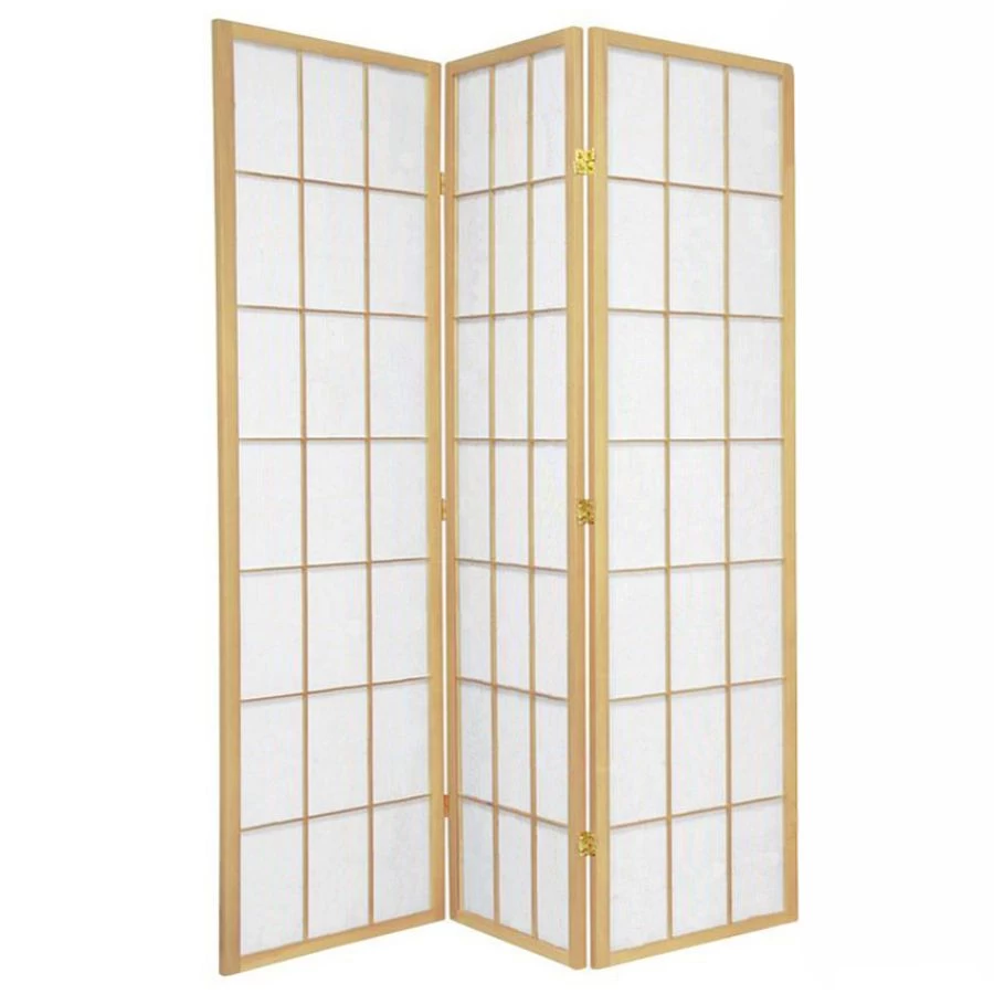 Shoji Room Divider Screen Natural 3 Panel