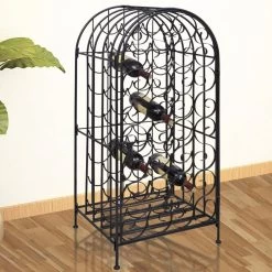 Wine Rack For 35 Bottles Metal VidaXL