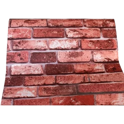 10m 3D Red Brick Print Theme Wallpaper