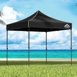 Instahut Gazebo Pop Up Marquee 3x3 Folding Wedding Black