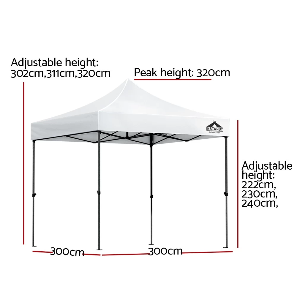 Instahut Gazebo Pop Up Marquee 3x3 - Image 3