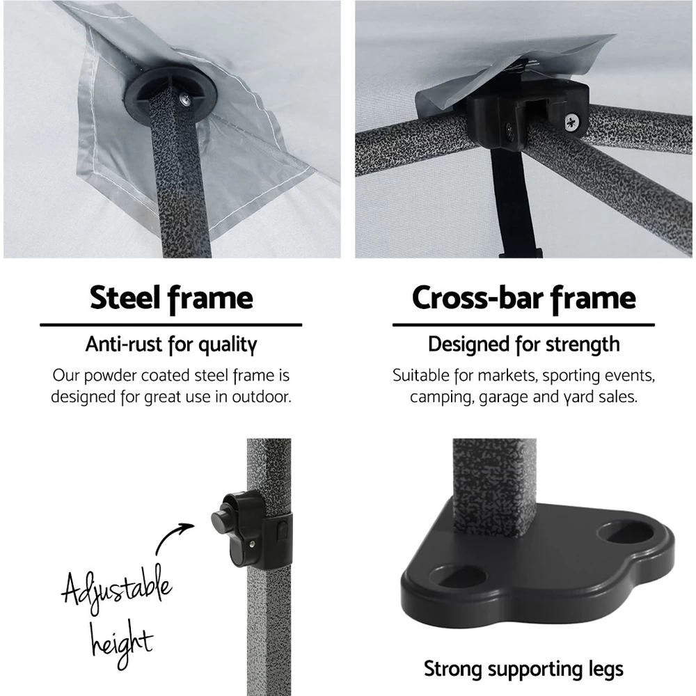 Instahut Gazebo Pop Up Marquee 3x3 - Image 6