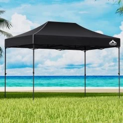 Instahut Gazebo 3x4.5m Black