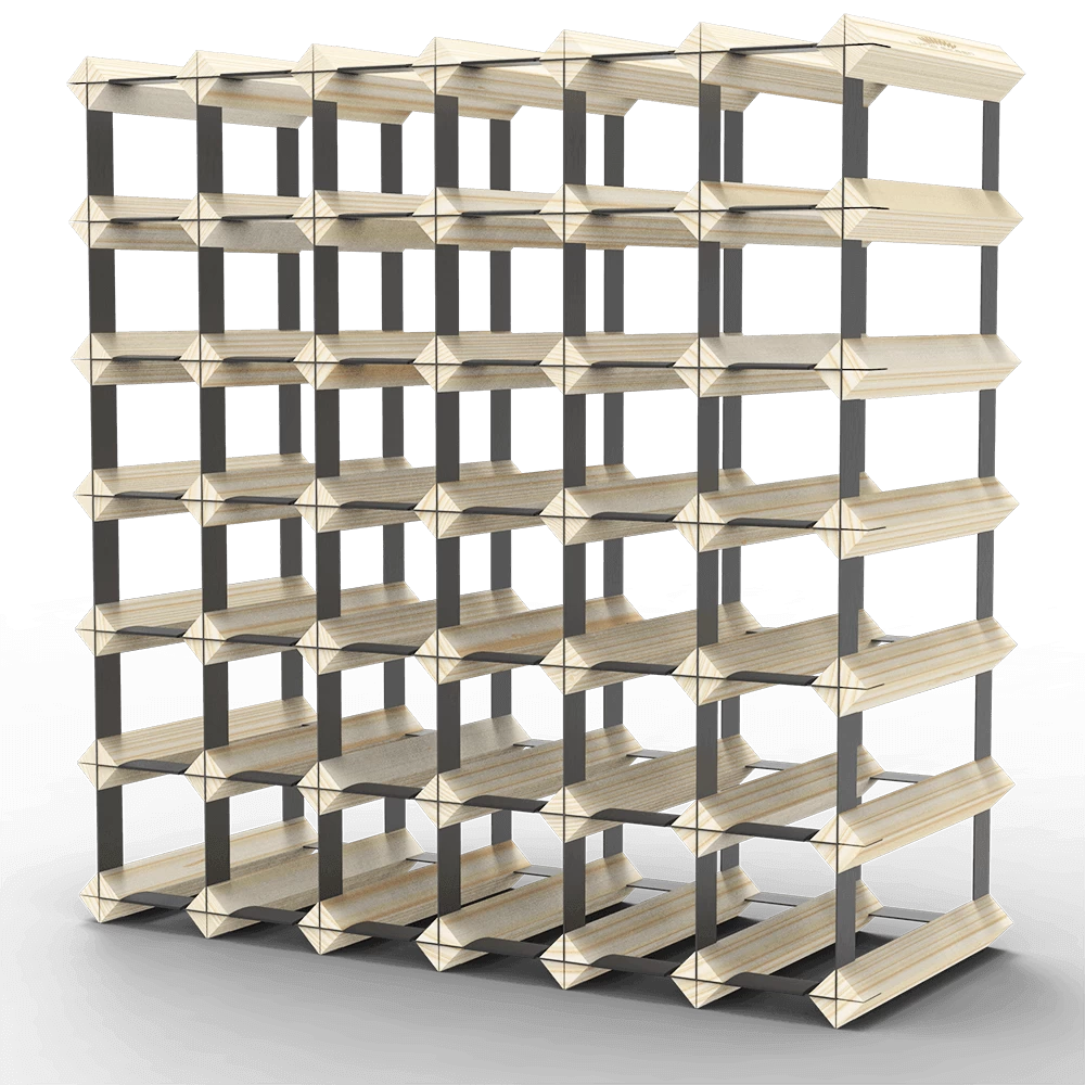 42 Bottle Timber Wine Rack