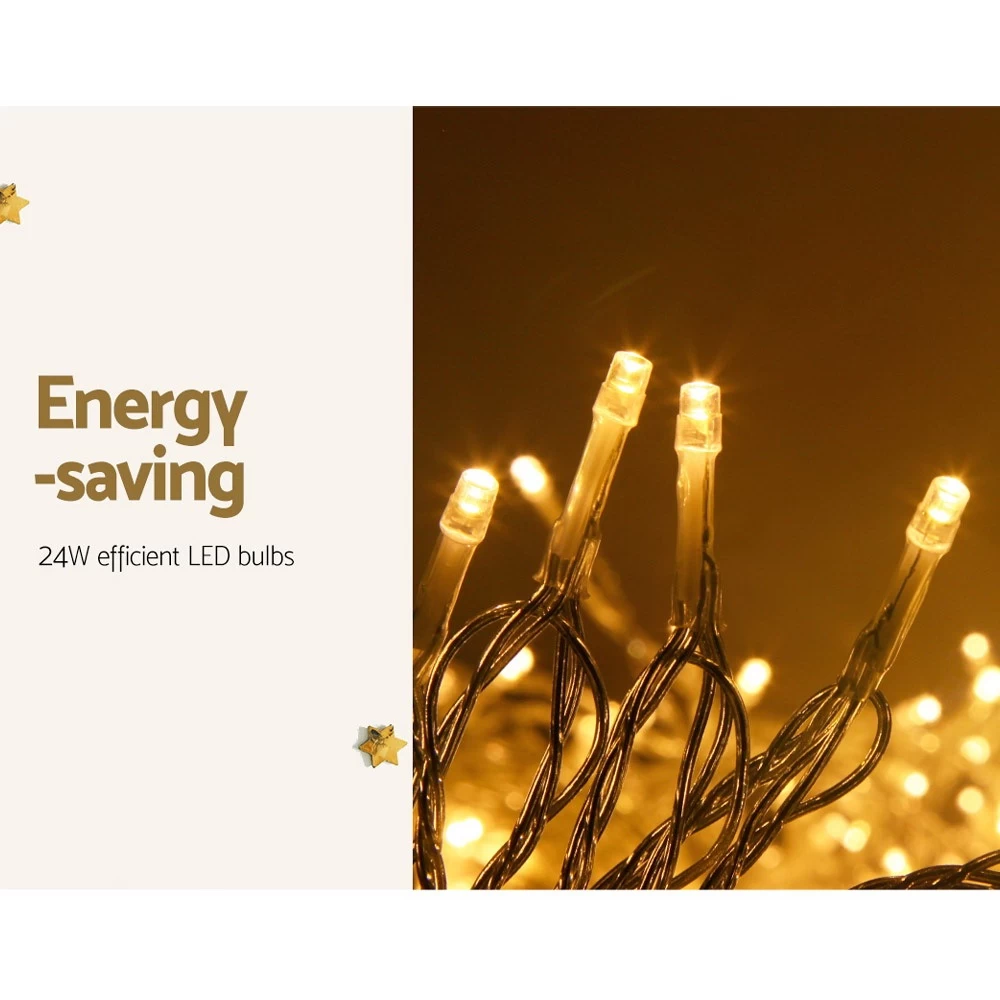 Jingle Jollys Christmas Lights 500 LED 100M String Light Warm White Decorations - Image 4