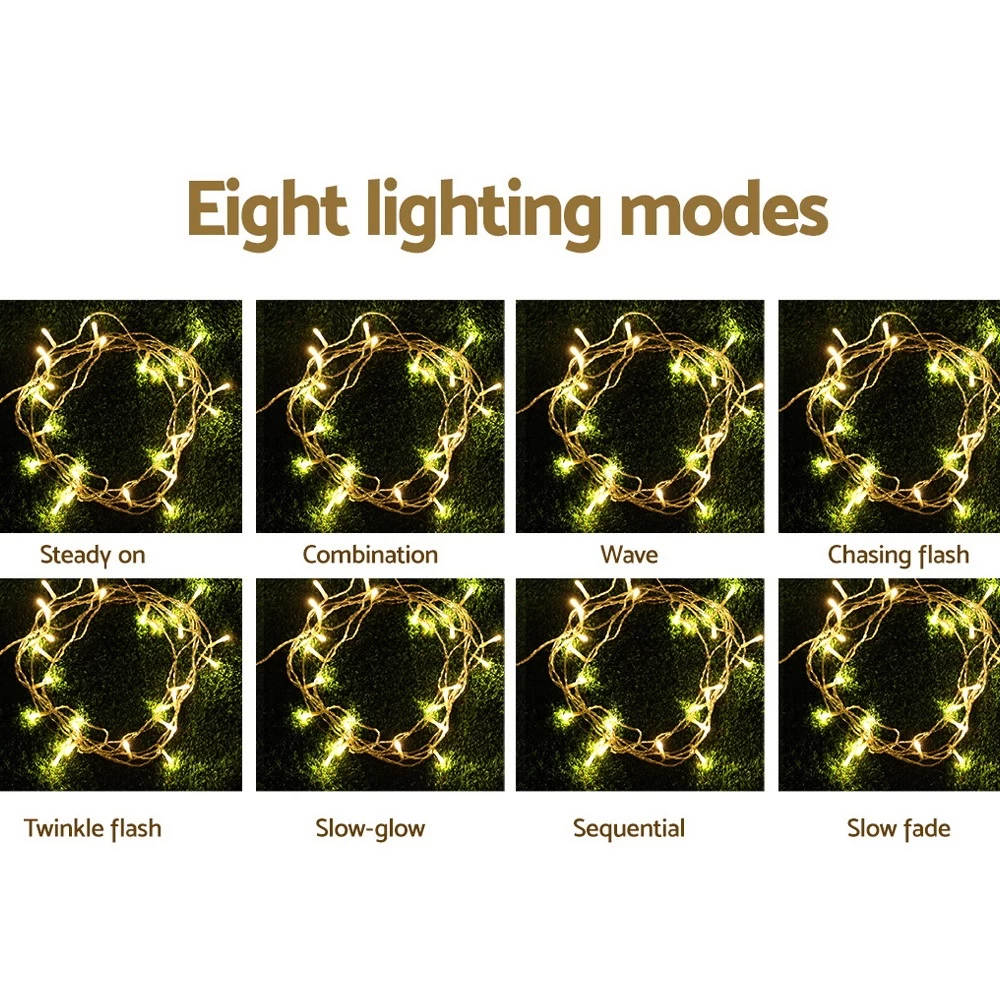 Jingle Jollys Christmas Lights 500 LED 100M String Light Warm White Decorations - Image 5