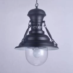 Industrial Metal European Pendant Light Black 45cm