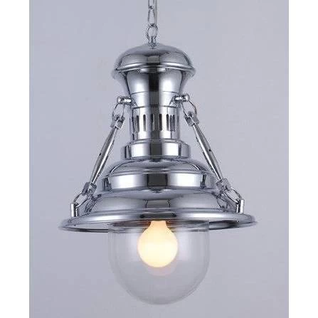 Industrial Metal European Pendant Light Chrome 45cm