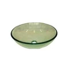 Transparent Glass Bathroom Vessel Sink 42cm