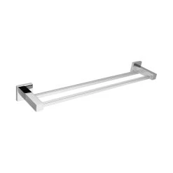 ACA Bathroom Square Double Towel Rack Rail Chrome 600mm