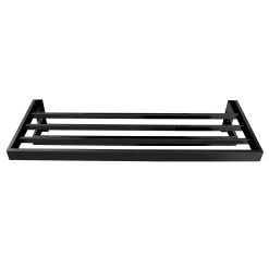 ACA Bathroom Square Towel Shelf Rack Rail Holder Black 600mm