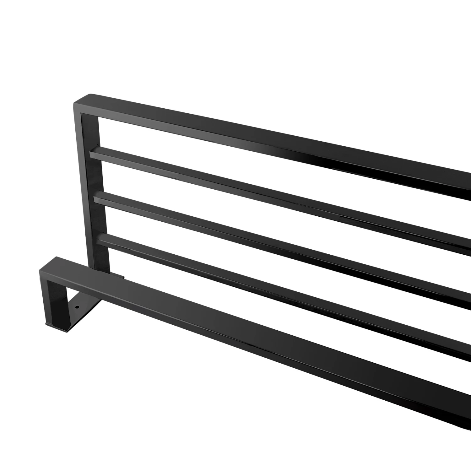 ACA Bathroom Square Towel Shelf Rack Rail Holder Black 600mm - Image 3