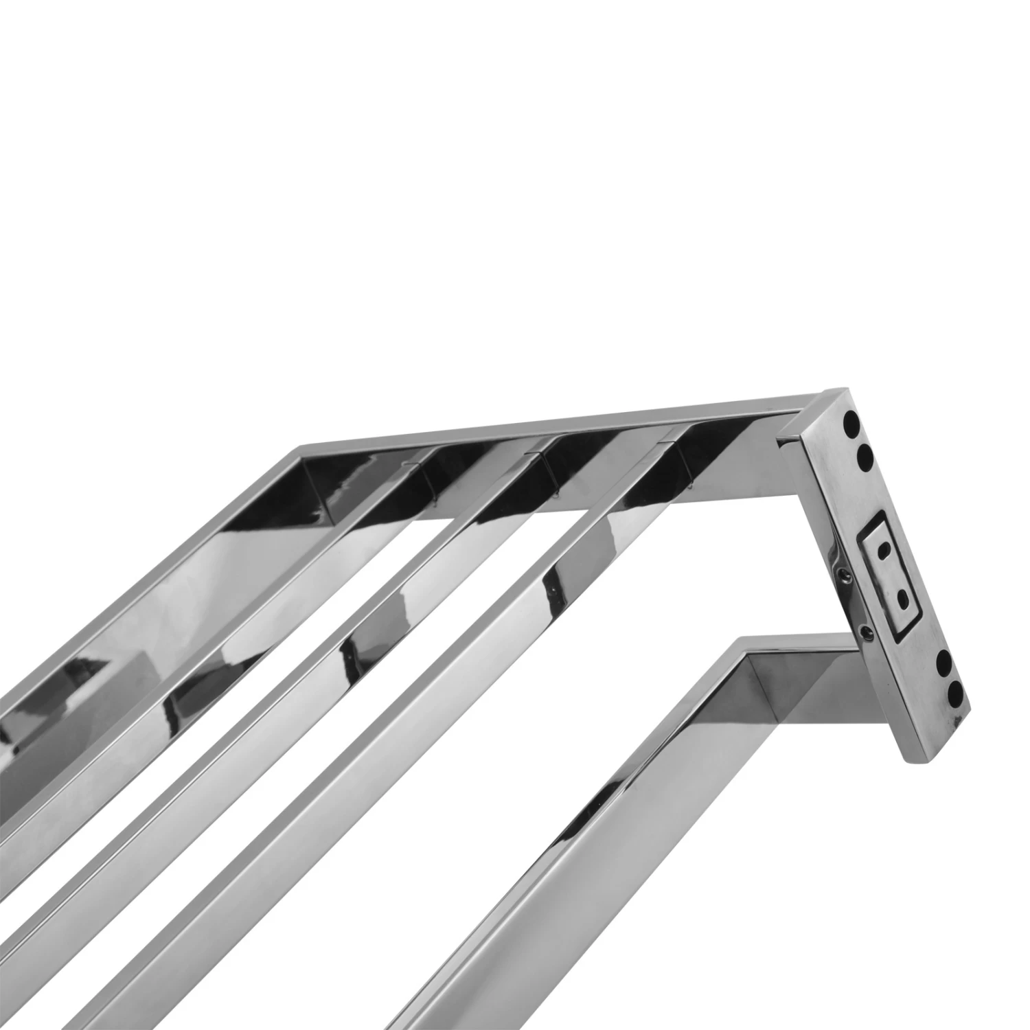 ACA Bathroom Square Towel Shelf Rack Rail Holder Chrome 600mm - Image 3