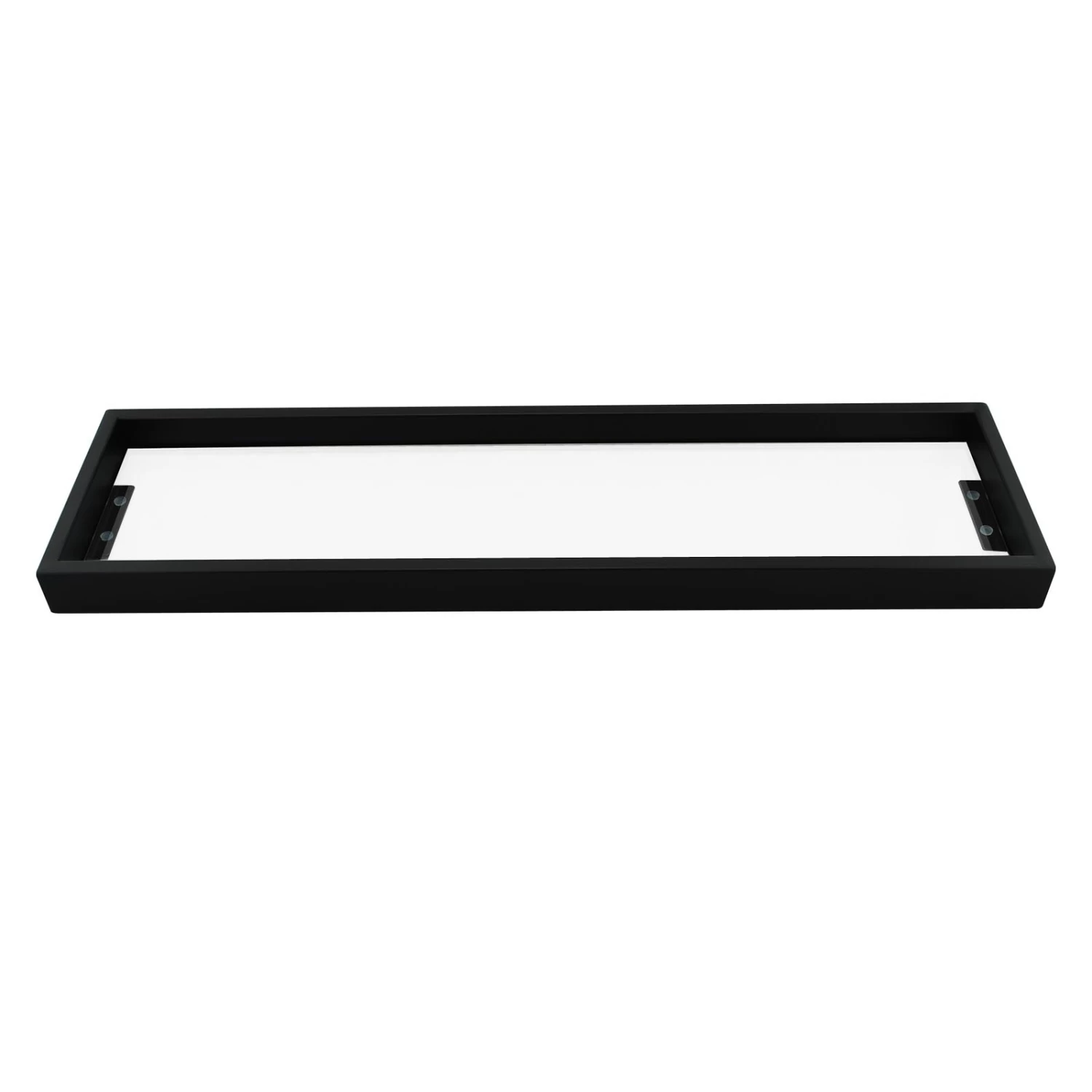 ACA Bathroom Towel Rack Rail Glass Shelf Holder Black