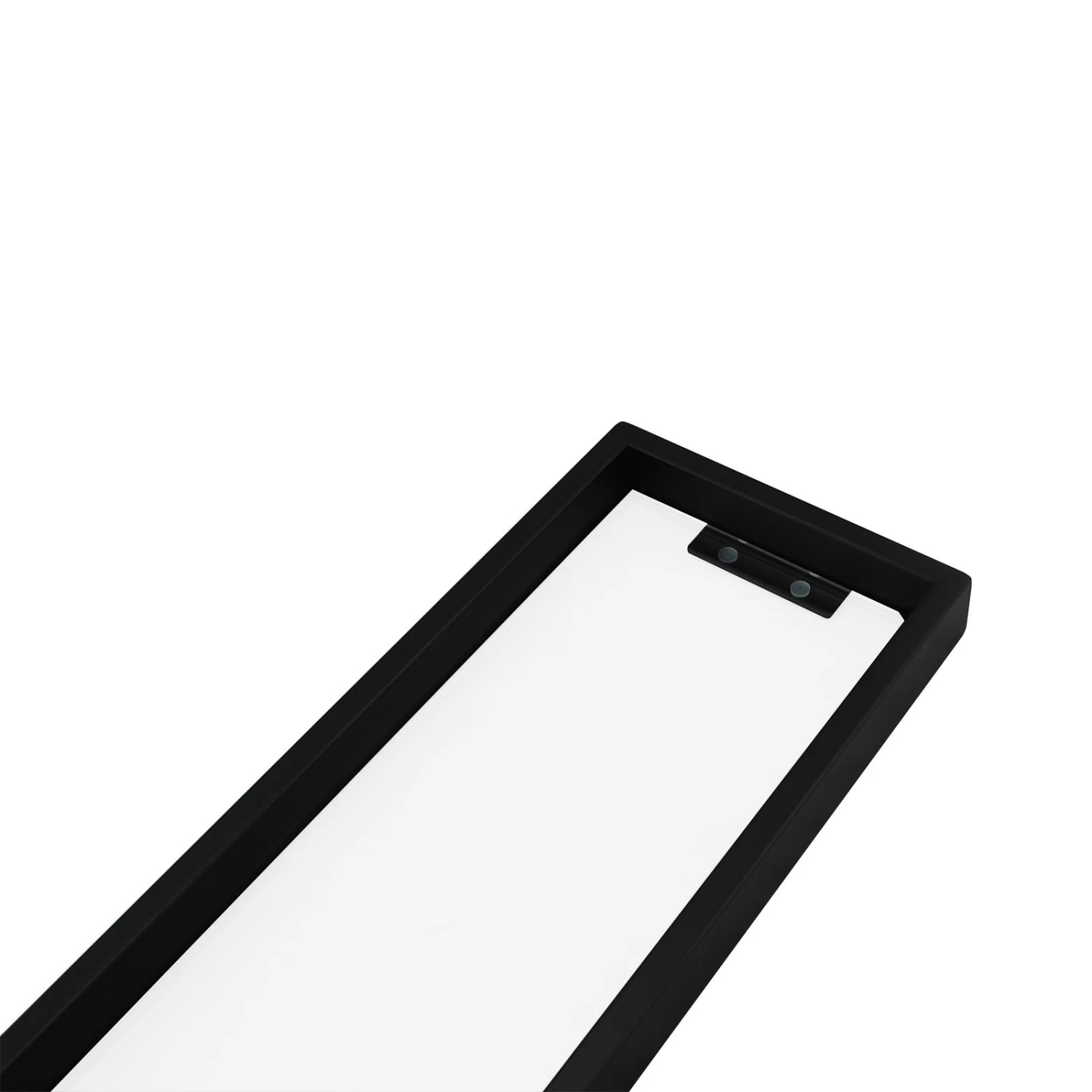 ACA Bathroom Towel Rack Rail Glass Shelf Holder Black - Image 2