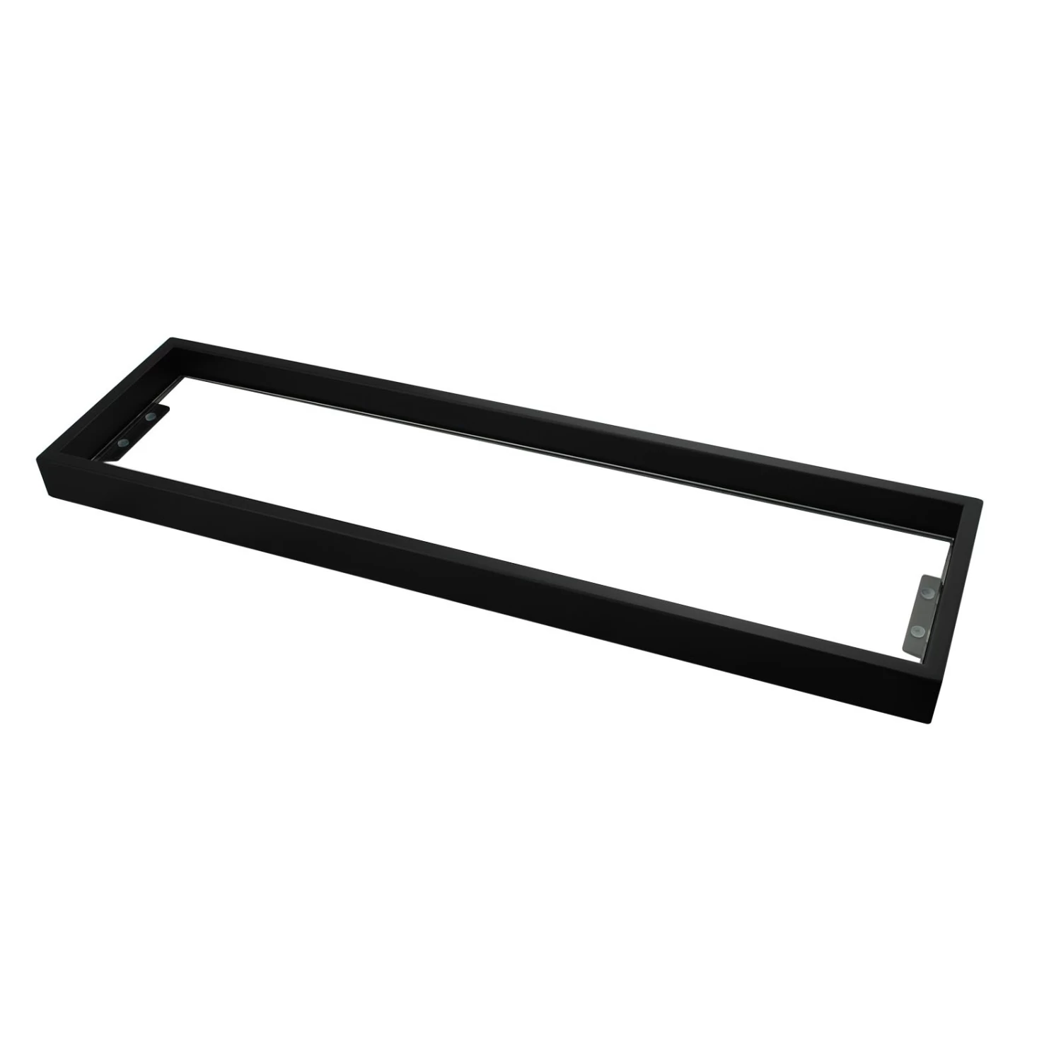 ACA Bathroom Towel Rack Rail Glass Shelf Holder Black - Image 6