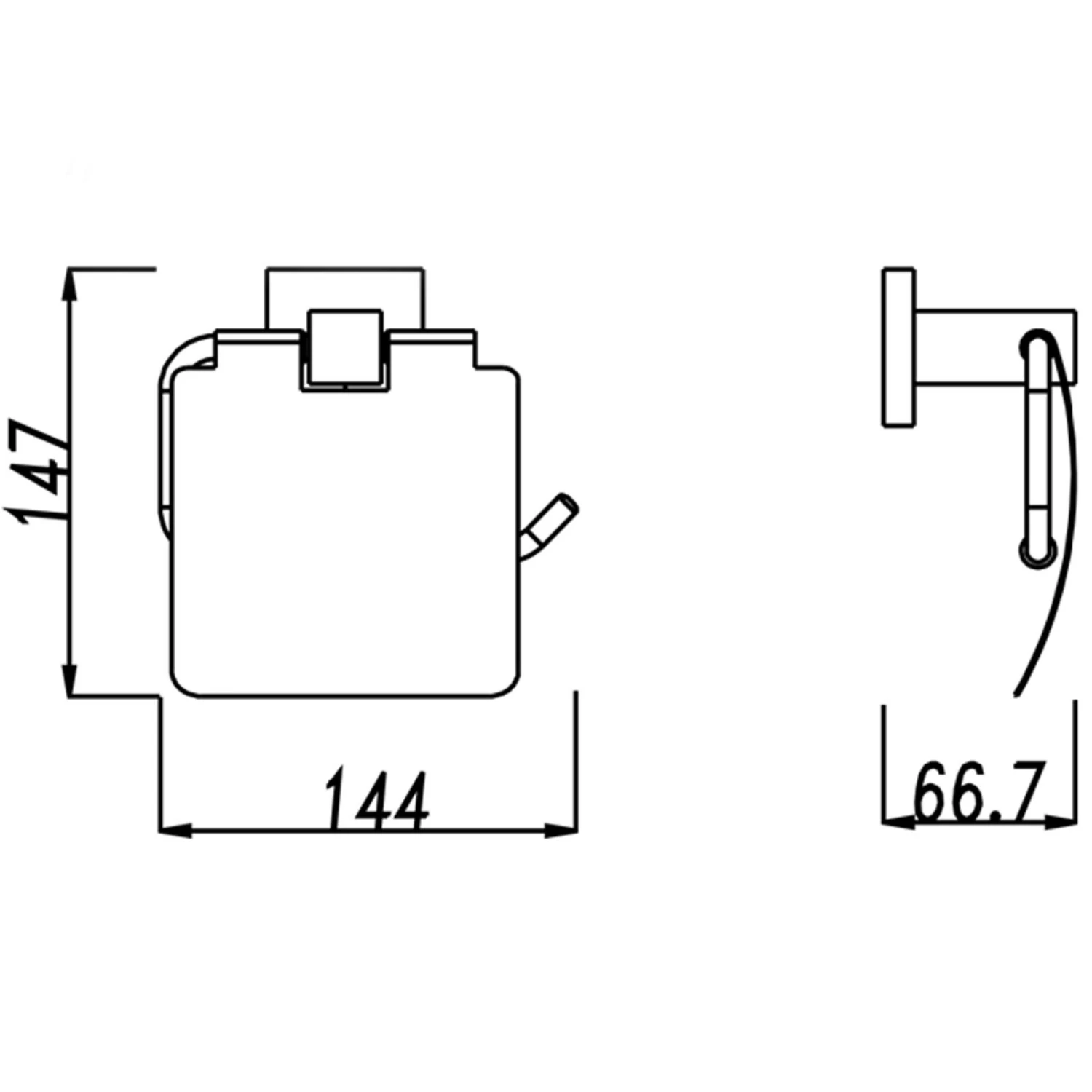 ACA Bathroom Toilet Paper Holder Tissue Hook - Image 4
