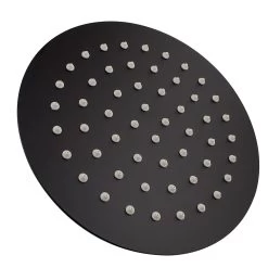 ACA 200mm Round Rainfall Super Slim Shower Head Matte Black WELS