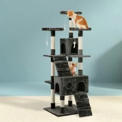 I.Pet Cat Tree 180cm Trees Scratching Post Scratcher Tower Condo House Furniture Wood