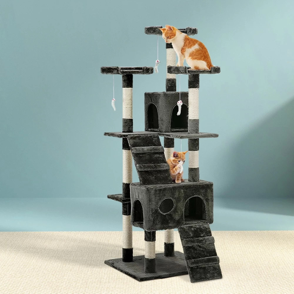 I.Pet Cat Tree 180cm Trees Scratching Post Scratcher Tower Condo House Furniture Wood