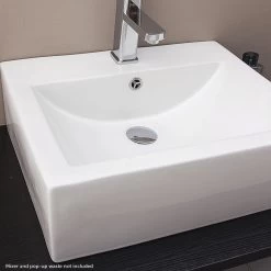Ceramic Rectangular Above Countertop Basin For Vanity