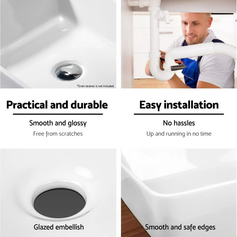 Cefito Ceramic Bathroom Basin Sink Vanity Sinks Hand Wash Bowl Above Counter Top - Image 6