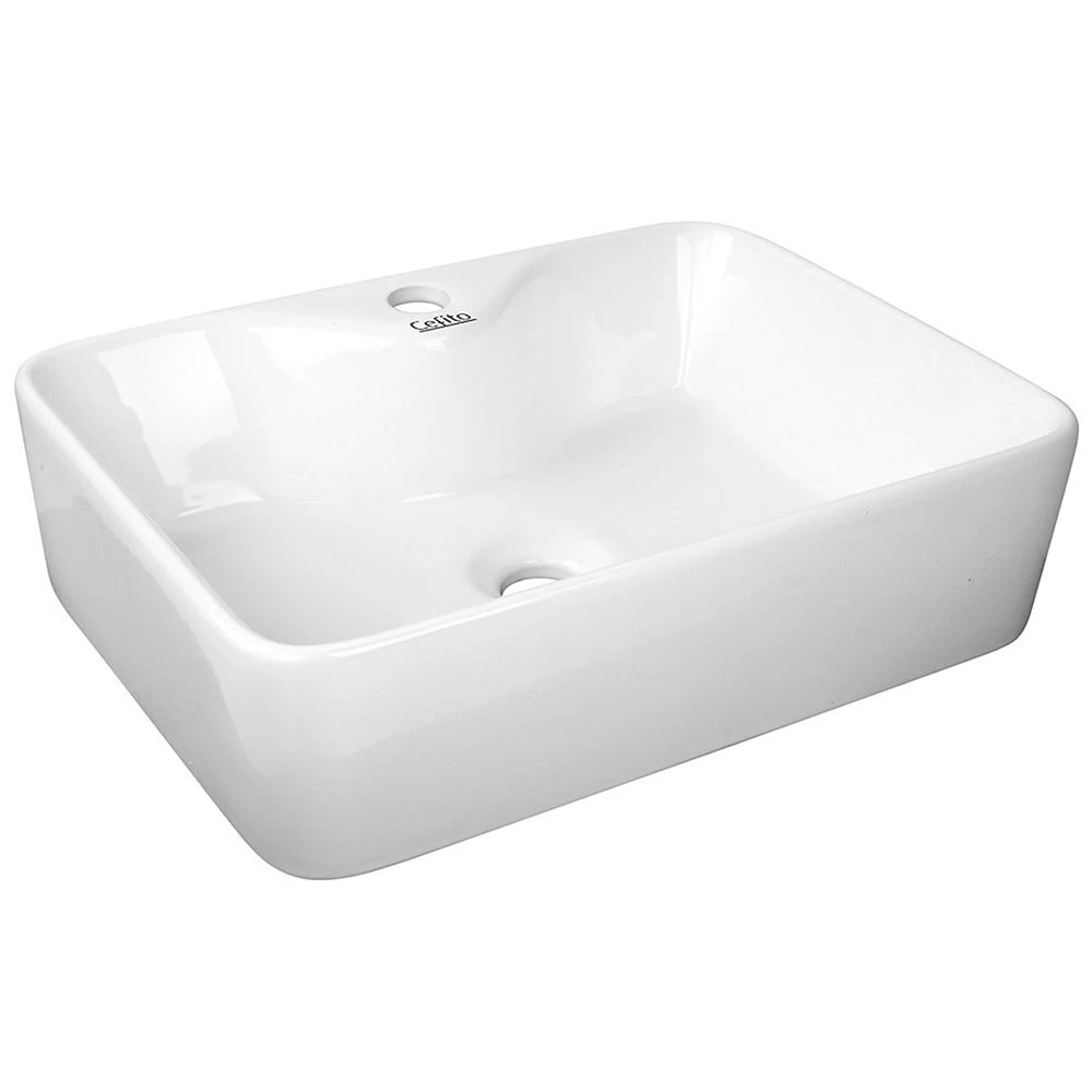 Cefito Bathroom Basin Ceramic Sink Vanity Basins Bowl Above Counter Hand Wash - Image 2