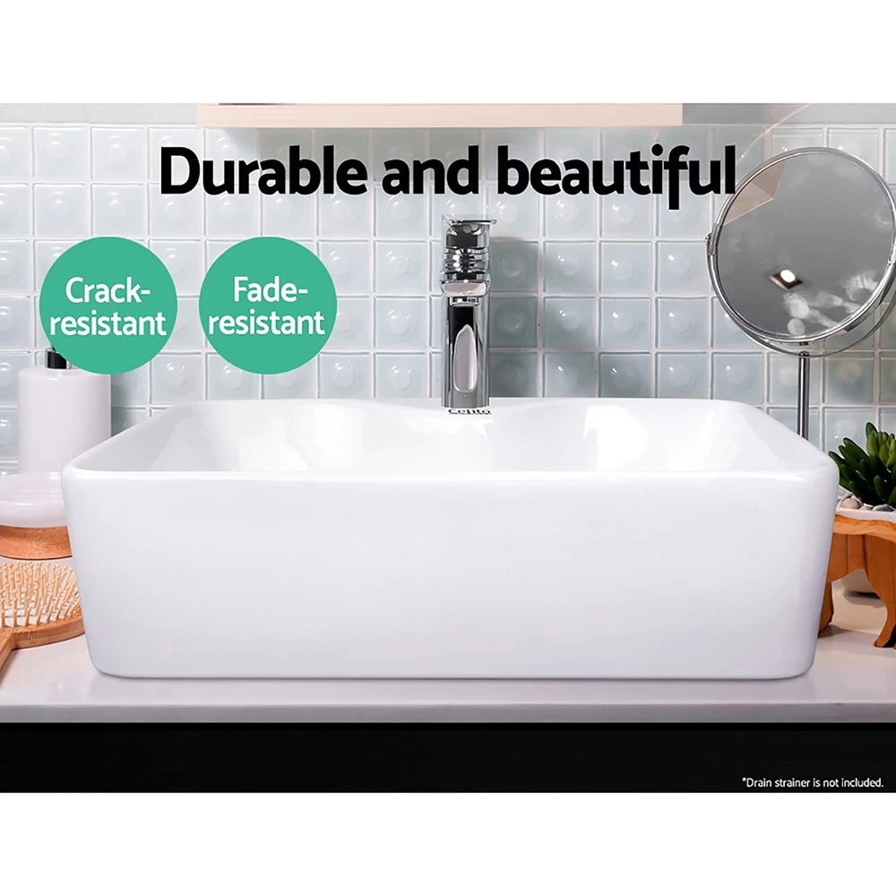 Cefito Bathroom Basin Ceramic Sink Vanity Basins Bowl Above Counter Hand Wash - Image 4