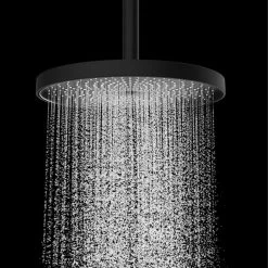 Decaura Matt Black Rain Shower Head Rose Luxury 10" Overhead Shower Adjustable 260mm Panel
