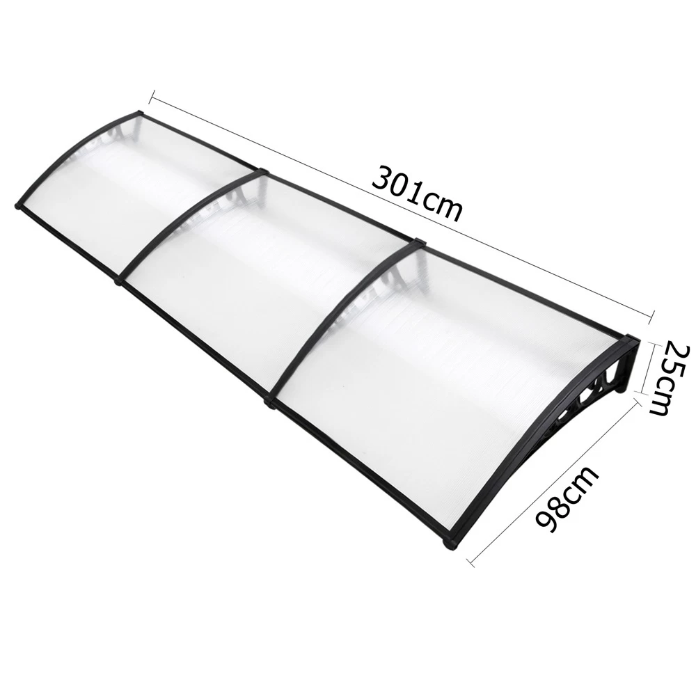 Instahut 1m X 3m Window Awning Door Awning Door Canopy Outdoor Patio Sun Shield DIY - Image 2