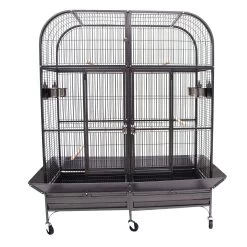 Double Cage With Center Divider For Bird Parrot Aviary