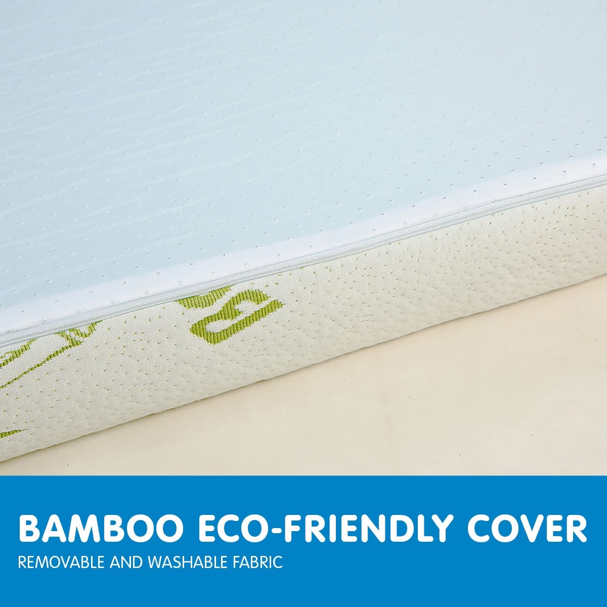 Cool Gel Memory Foam Mattress Topper Bamboo Fabric Cover Ecologic Double 8cm - Image 3