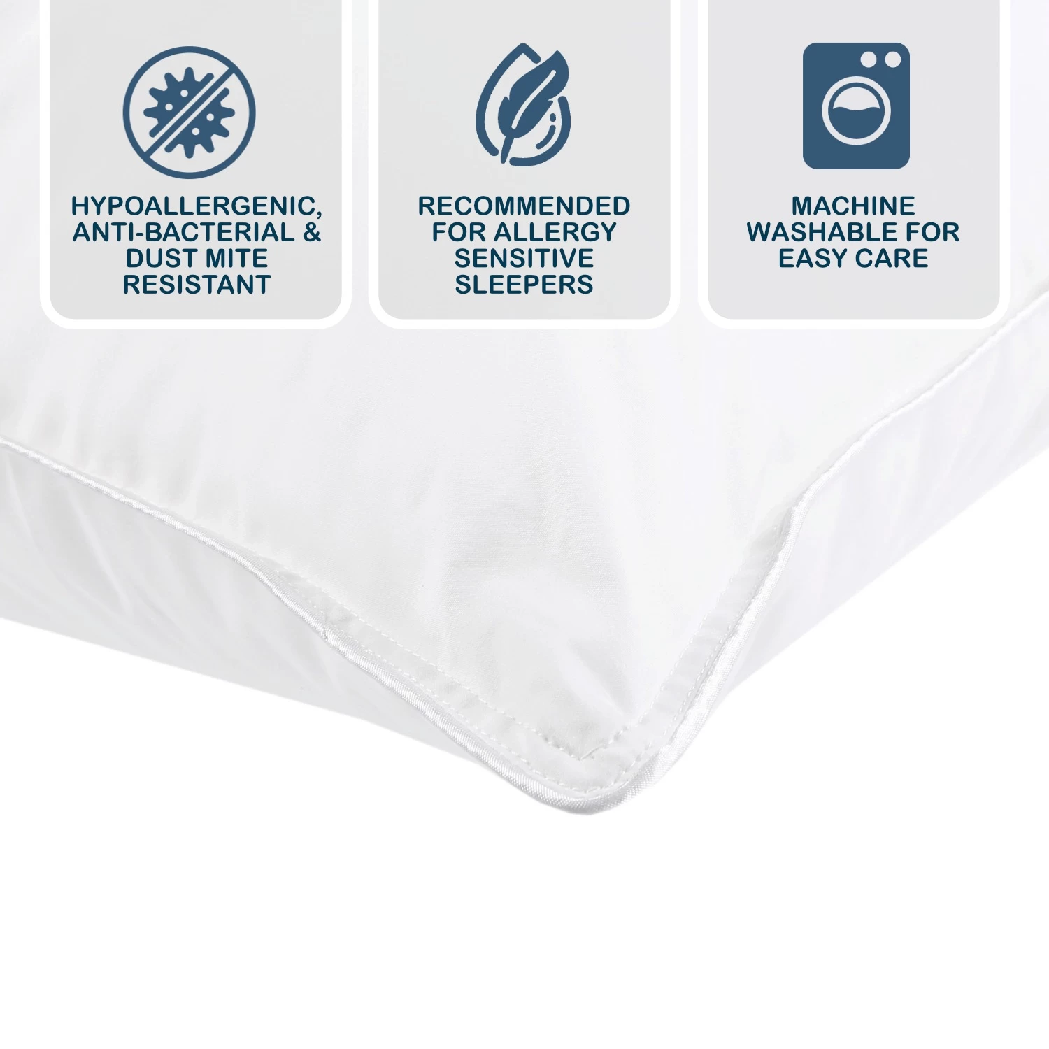 Dreamaker Down Alternative Microfibre European Pillow - 65 X 65 Cm - Image 4