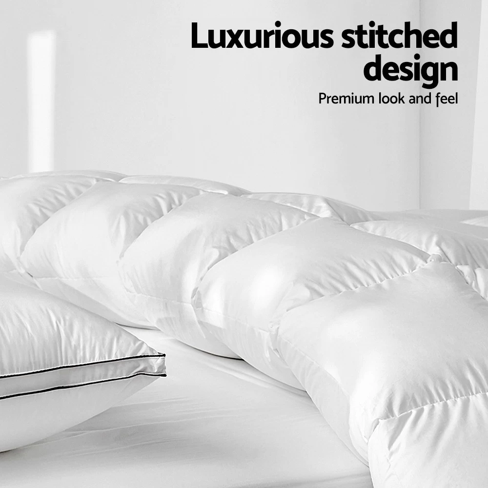 Giselle Bedding Duck Down Quilt W/ Feather Quilts Queen Size Bed Cotton Duvet Cover Blanket Bedspread Quilts Warm All Season 500GSM Weight - Image 5