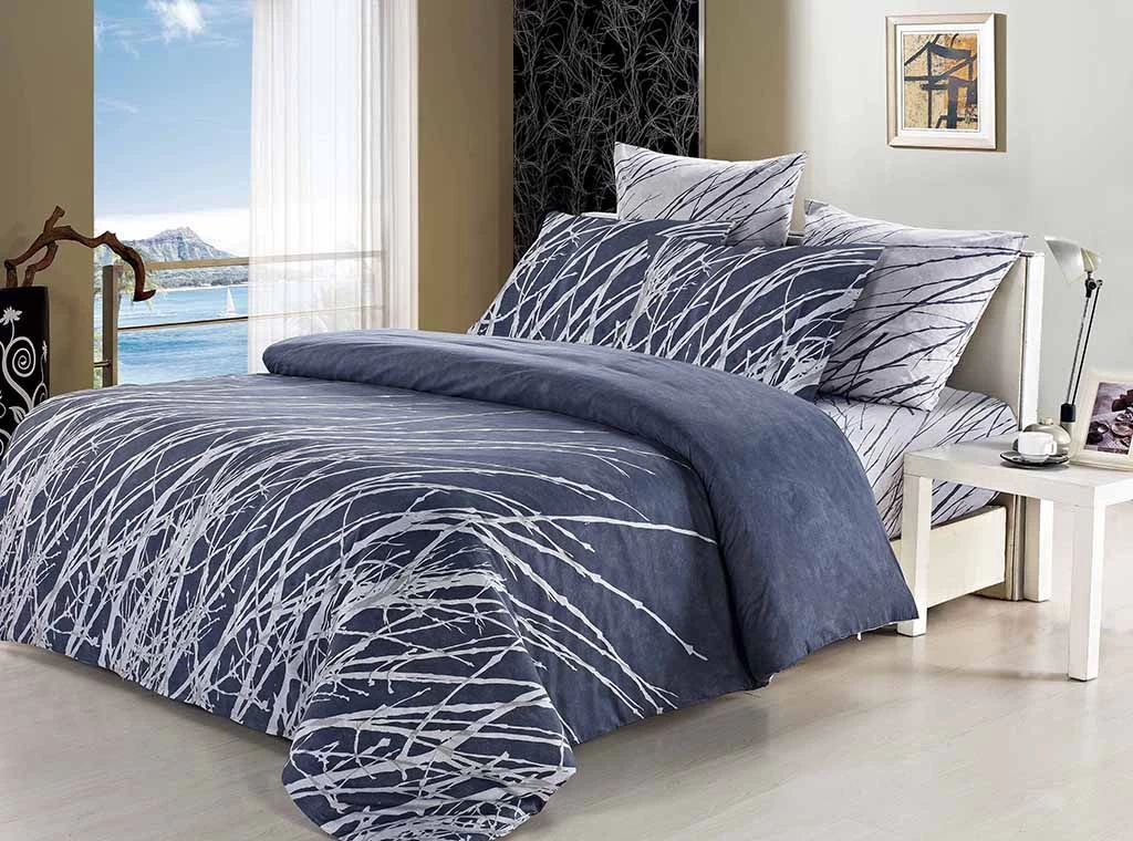 Esha King Size Bed Quilt Doona Duvet Cover & Pillow Cases Set