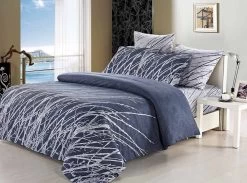 Esha Queen Size Bed Quilt Doona Duvet Cover & Pillow Cases Set
