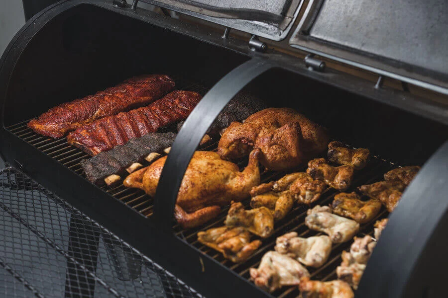 Flaming Coals Offset Smoker BBQ Meat Grill, 3-4mm Steel, 3 Temperature Gauges - Image 10