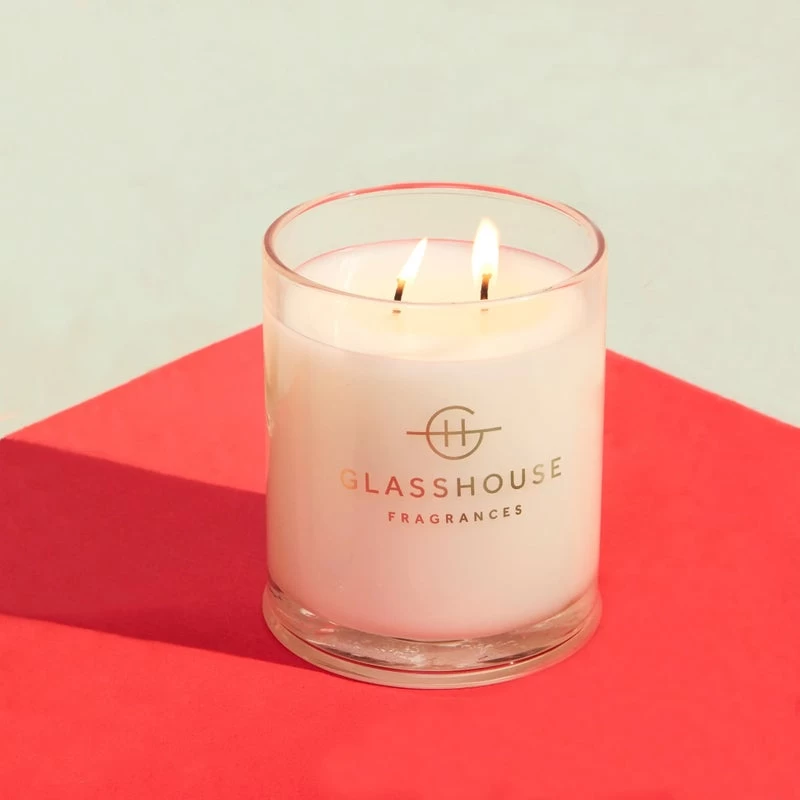 Glasshouse Fragrances 380g Over The Rainbow Violet Leaves & White Musk Triple Scented Candle - Image 2