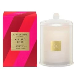 Glasshouse Fragrances Sugar Coated All Red Ones Scented Soy Candle 380g