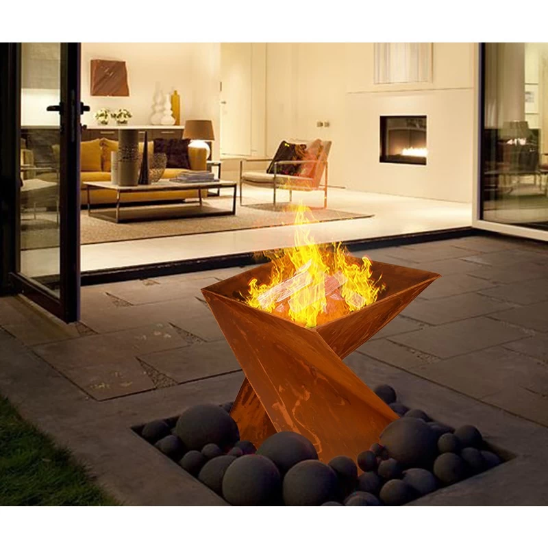 Rustic Helix Style Fire Pit - Image 2