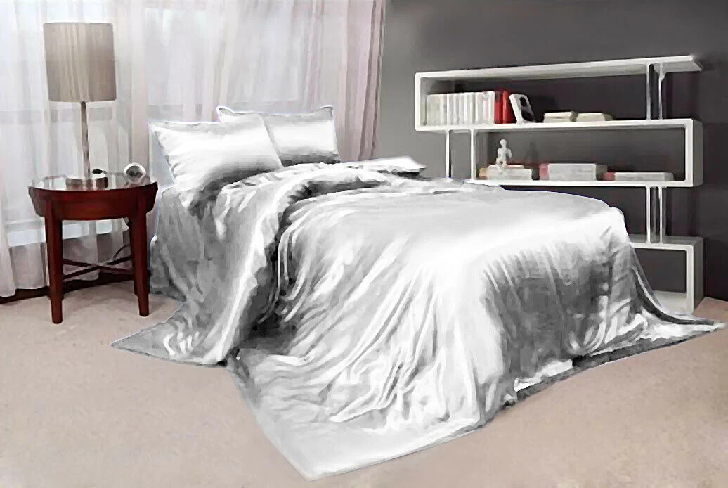 Hotel Quality King Size Satin Quilt Cover Sets 6 Colours - Image 5