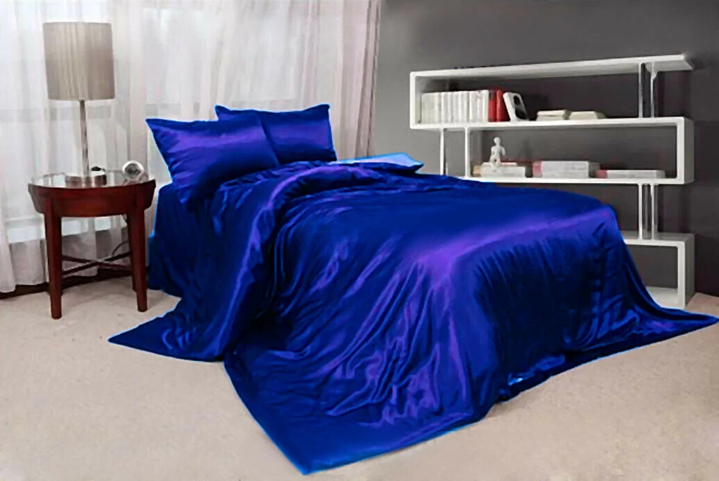 Hotel Quality Queen Size Satin Bed Sheets Set 6 Colours - Image 7