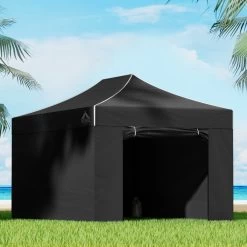 Instahut Gazebo Pop Up Marquee 3x4.5 Wedding Black