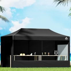 Instahut Gazebo 3x6m Black